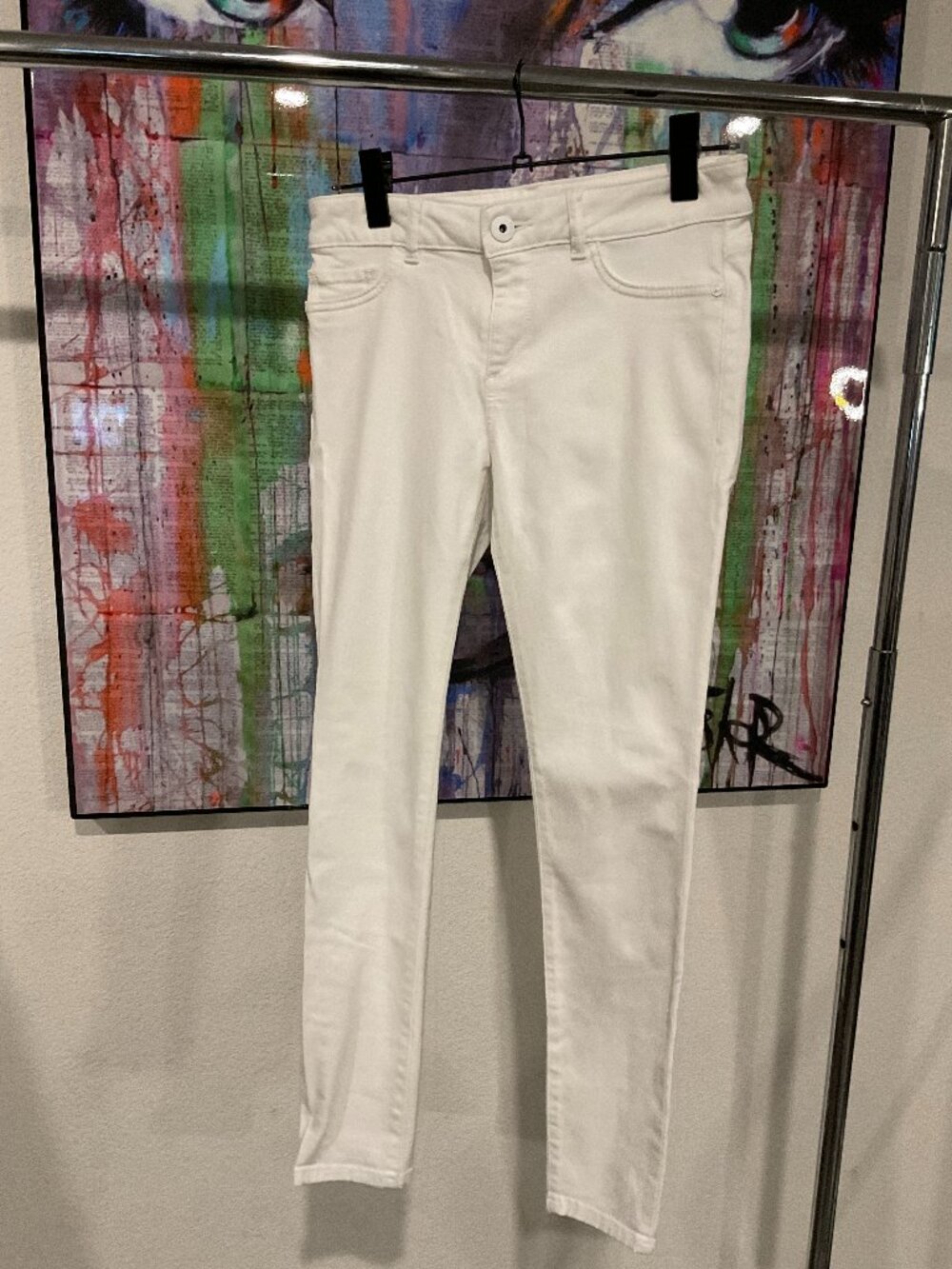 DL1961 Margaux Instasculpt Ankle Skinny White Jeans Size 25